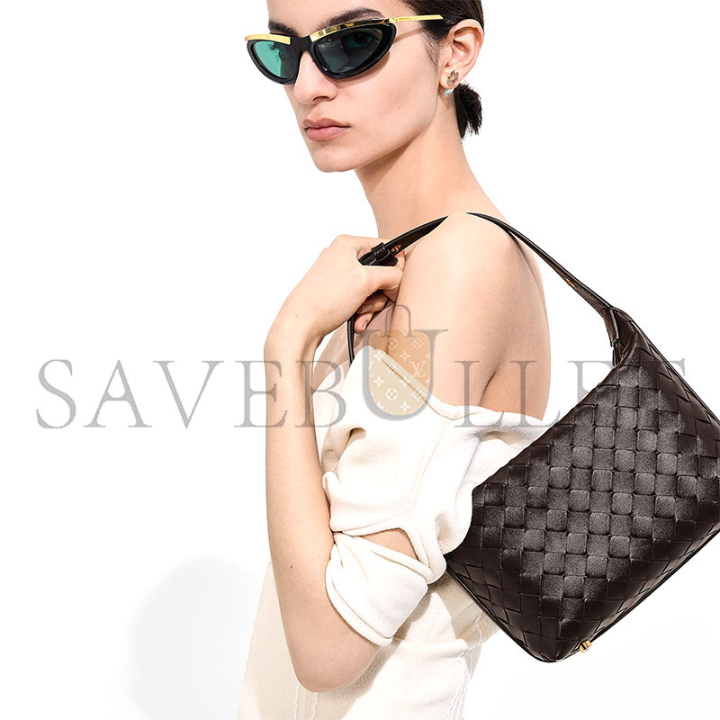 BOTTEGA VENETA WALLACE MINI INTRECCIATO LEATHER SHOULDER BAG 754443V3IV12132 (22*13*9cm)